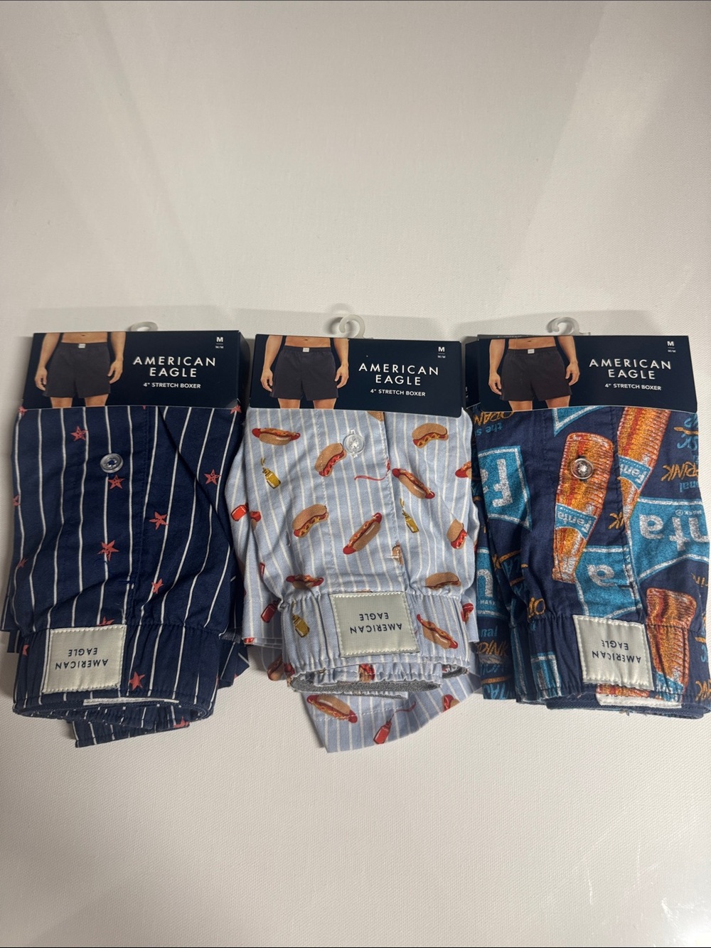 American Eagle Boxers Mens Medium 3 Pack